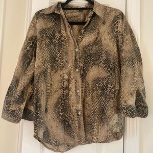 Ralph Lauren Snakeskin Button Down Shirt